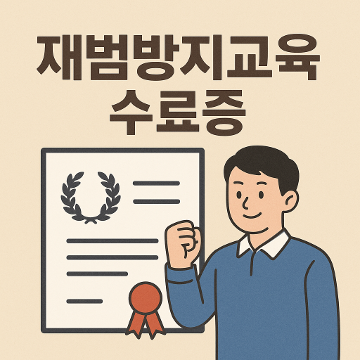 재범방지교육 수료증, 재판에서 왜 그렇게 중요할까요?
