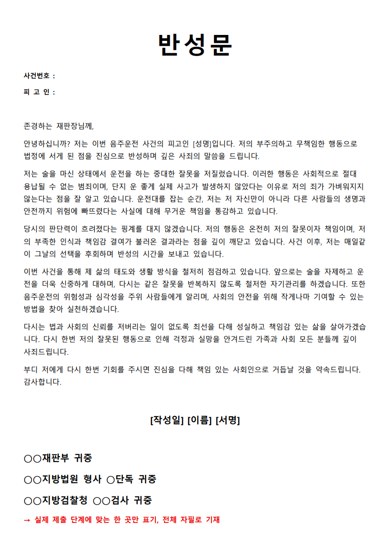 음주운전 예시